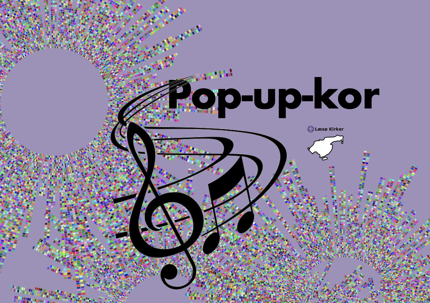 "En gruppe kormedlemmer foran alteret."